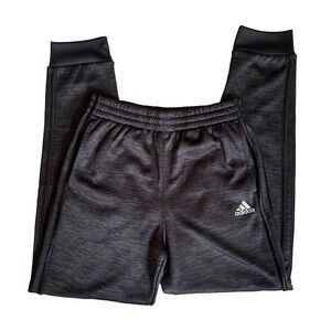 Adidas Black Tapered Joggers With Elastic Waist and Pockets